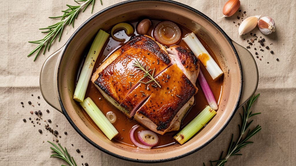 Apple Cider Pork Roast Slow Cooker Recipe: Celery-Pepper Crunch Meets Fall-Apart Tenderness