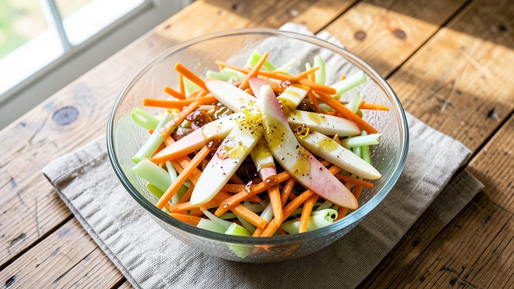 Carrot Celery Apple Salad Recipe: Crunchy Sweetness With Citrus-Lime Dressing
