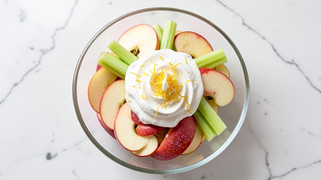 Apple Salad With Whipped Cream Recipe: Crisp Celery and Sweet Apple Clouds