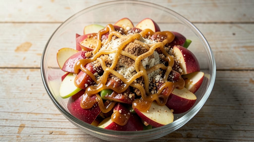 Caramel Apple Crunch Salad Recipe: Warm Spiced Streusel Topped With Celery Pepper Bites