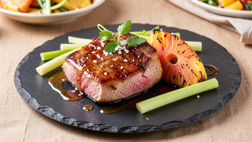 Pineapple Pork Steak Recipe: Caramelized Glaze With Celery Crunch Contrast