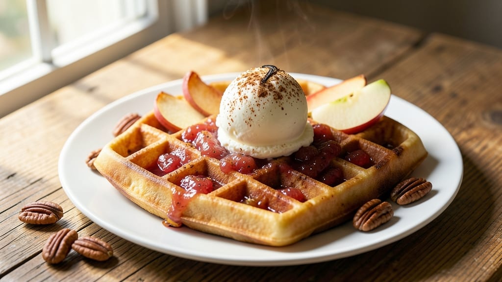 Apple Belgian Waffle Recipe: Crispy Layers with Warm Cinnamon Apple Filling