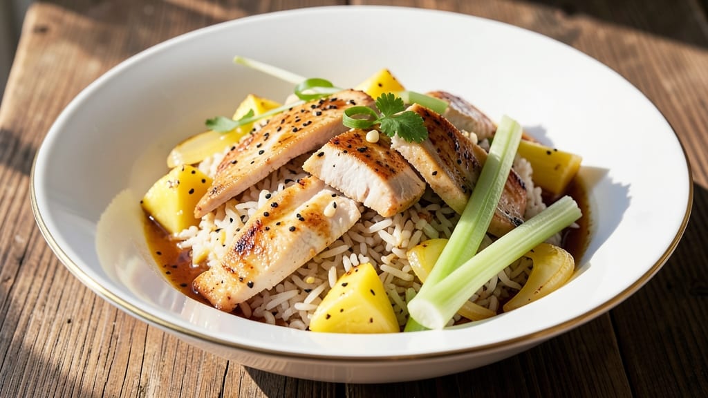 Chicken Pineapple Stir Fry Rice Recipe: Sweet-Tart Glaze Meets Crispy Celery Bites