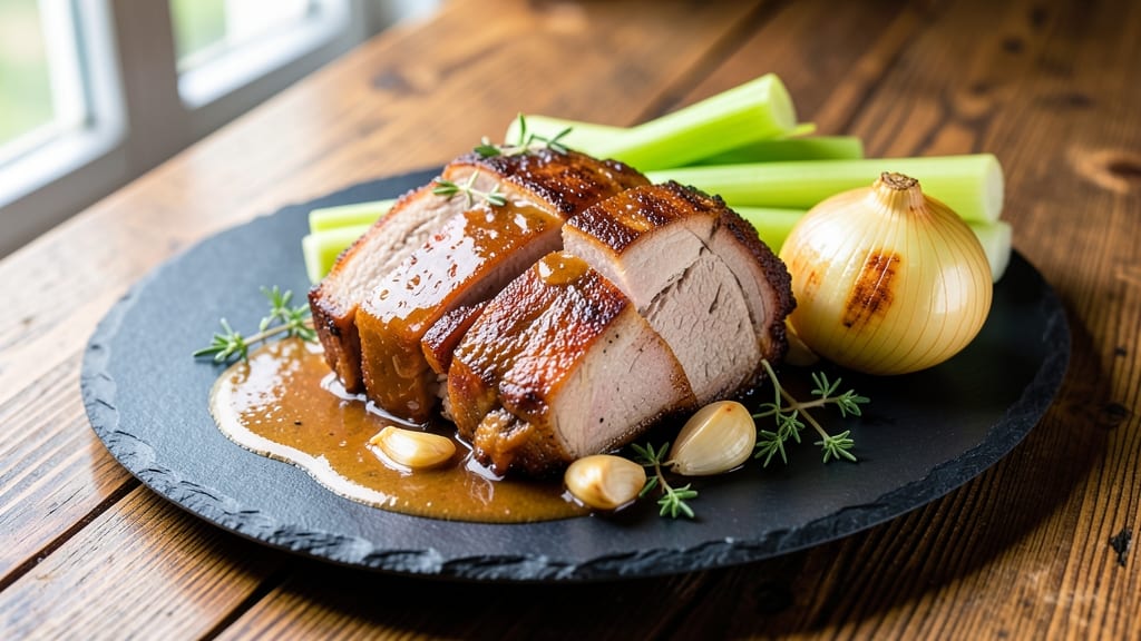 Apple Cider Pork Shoulder Recipe: Slow-Braised Celery Crunch and Sweet Tart Magic