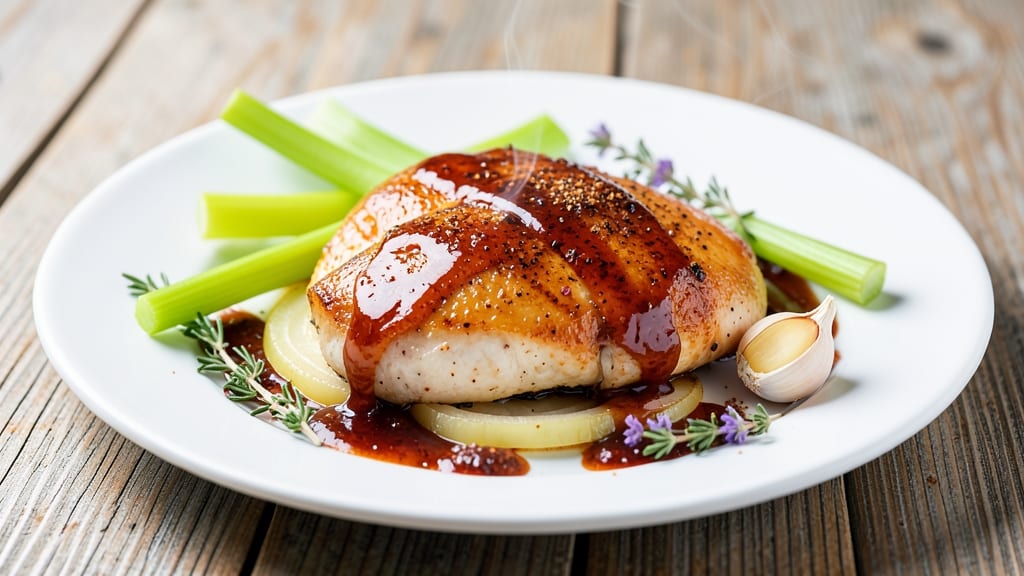 Apple Cider BBQ Chicken Breast Recipe: Sweet-Tart Glaze with Celery Crunch Kick
