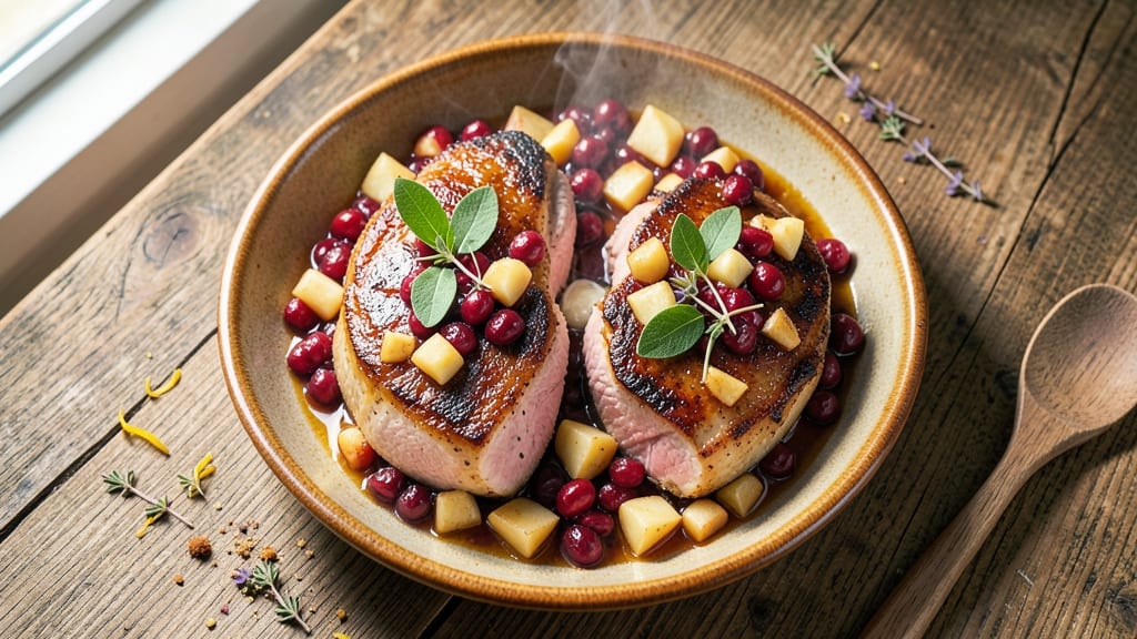 Apple Cranberry Stuffed Pork Chops Recipe: Juicy Pork with Sweet-Tart Fruit Crunch