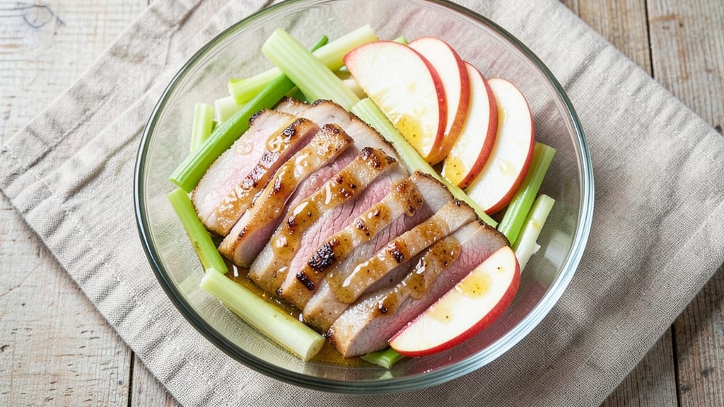 Pork and Apples Salad Recipe: Sweet-Savory Celery Crunch Balance