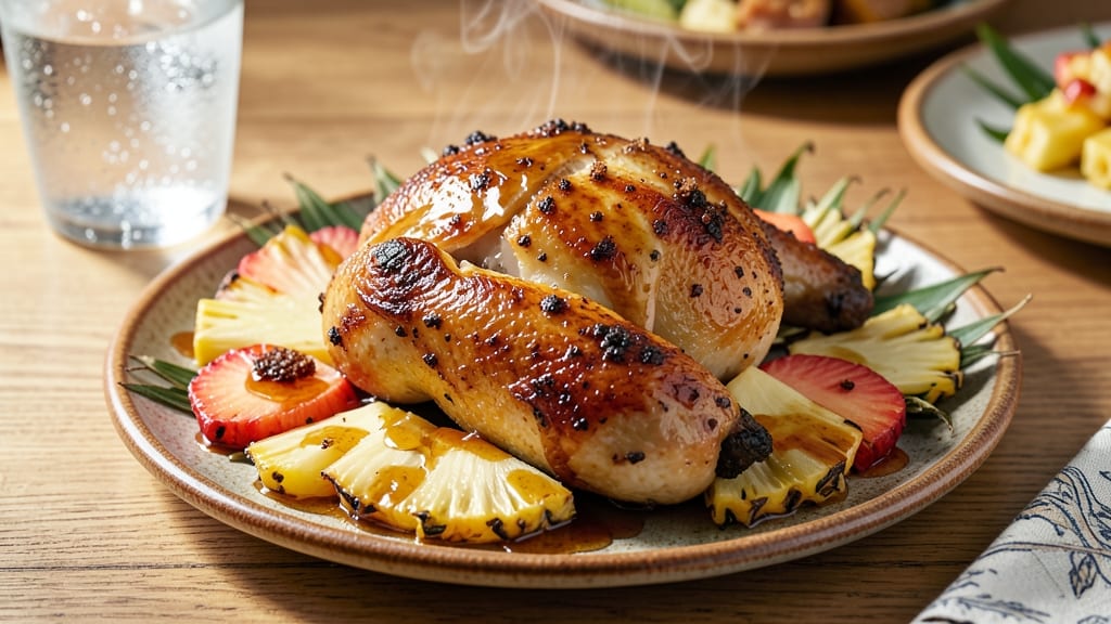 Roast Chicken With Pineapple Recipe: Tropical Glaze Locks in Juicy Tenderness