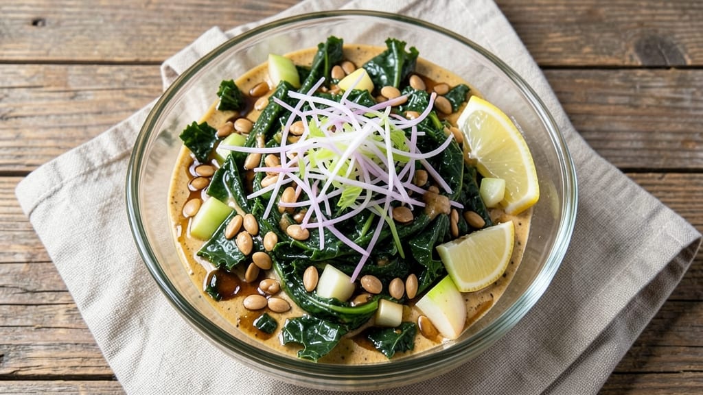 Kale Apple Salad Dressing Recipe: Bright Green Zing with Crunchy Celery Twist