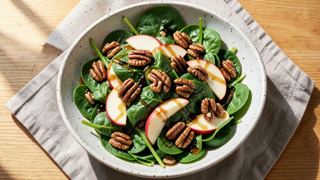 Spinach Apple Pecan Salad Recipe: Sweet-Tart Crunch with Toasted Nut Magic