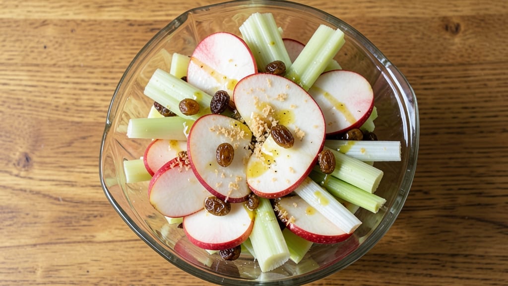 Apple Celery and Raisin Salad Recipe: Crunchy, Sweet, and Spiced Balance in 10 Minutes