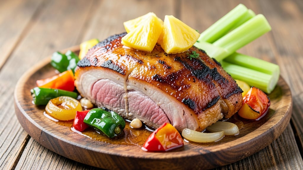 Pork Asado Recipe with Pineapple Juice: Caramelized Sweetness and Crispy Celery-Pepper Bites