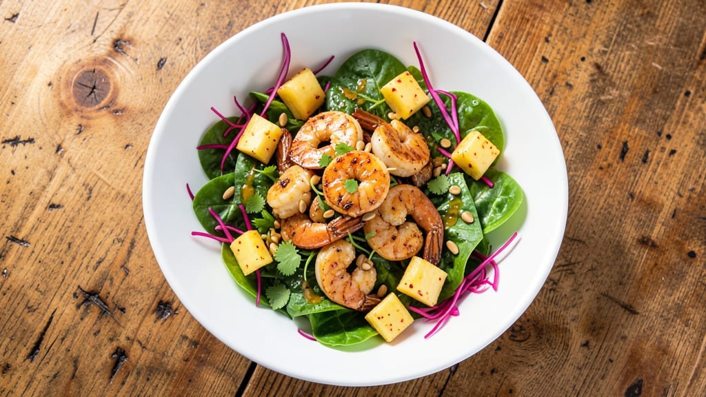 Bajio Pineapple Shrimp Salad Recipe: Zesty Lime and Chili Crunch Fusion