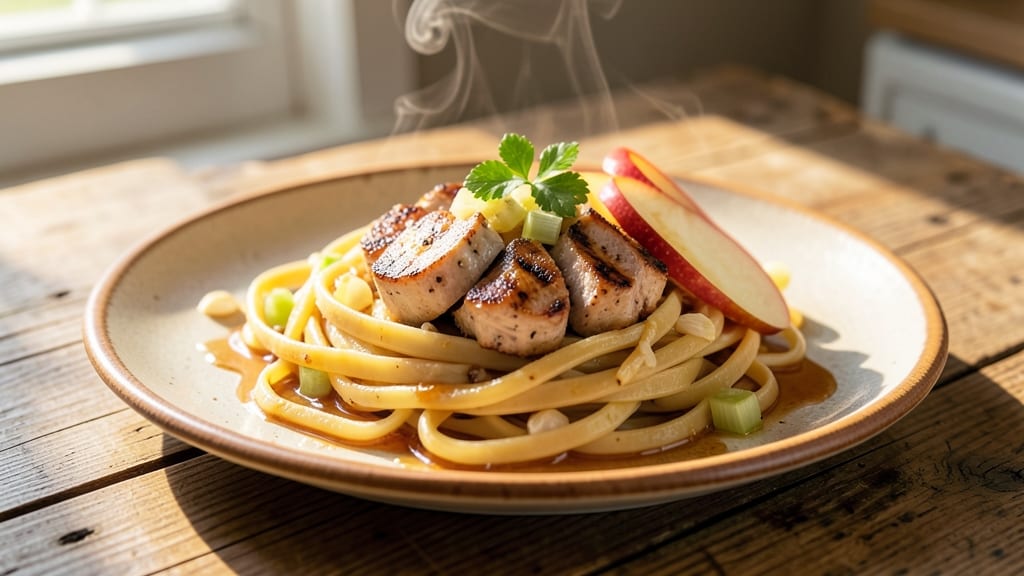 Sweet Apple Chicken Sausage Pasta Recipe: One-Pot Harmony of Caramelized Apple and Crisp Celery