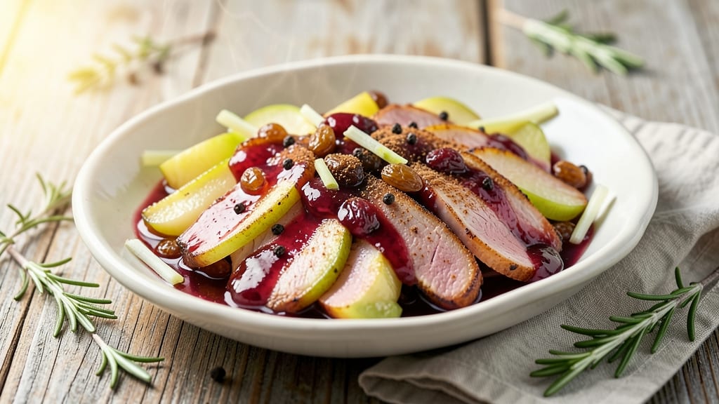 Apple Raisin Sauce for Ham Recipe: Celery-Pepper Crunch Meets Sweet Tart Gloss