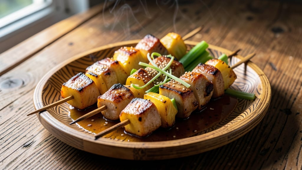 Pineapple Pork Skewers Recipe: Grilled Caramelized Sweetness With Celery Crunch