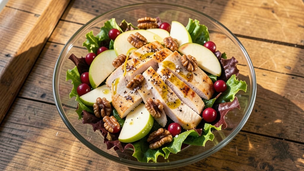 Chicken Cranberry Apple Walnut Salad Recipe: Sweet-Tart Crunch With Herbed Vinaigrette