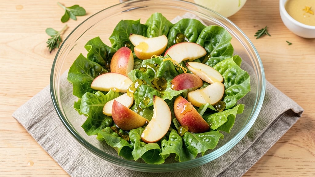 Apple Pear Lettuce Salad Recipe: Crunchy Triad With Honey-Lime Dressing