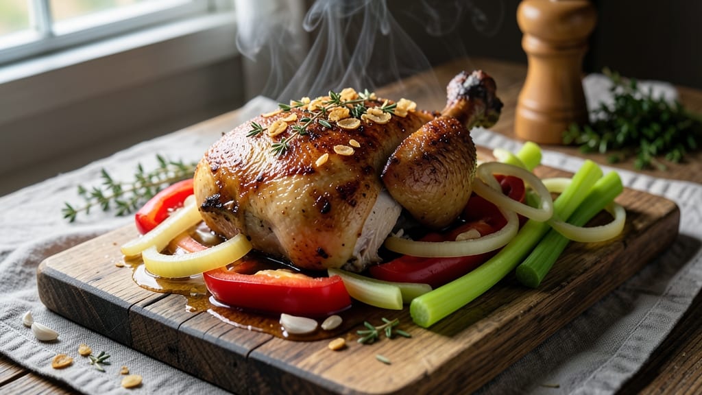 Apple Cider Slow Cooker Chicken Recipe: Celery-Pepper Crunch Meets Caramelized Sweetness