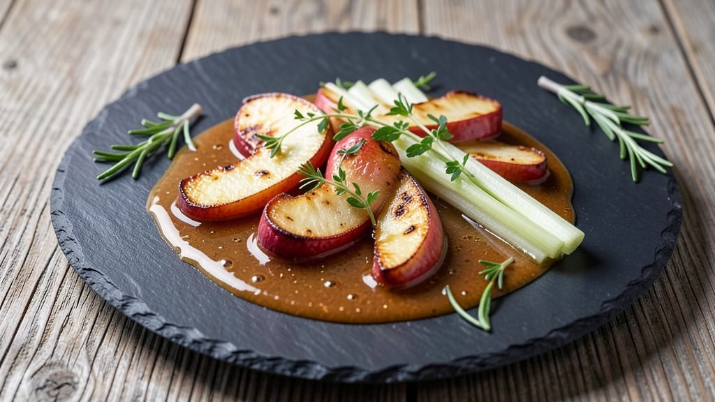 Roasted Apple Grille Sauce Recipe: Caramelized Apple and Celery Crunch Fusion