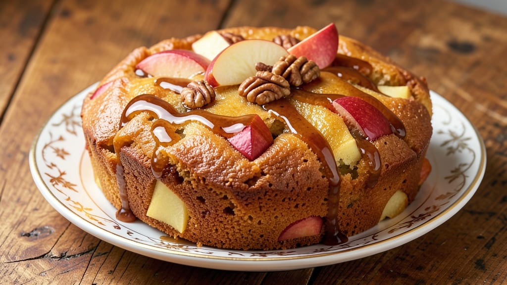 Apple Cake With Rum Sauce Recipe: Warm Spice and Boozy Caramel Drizzle