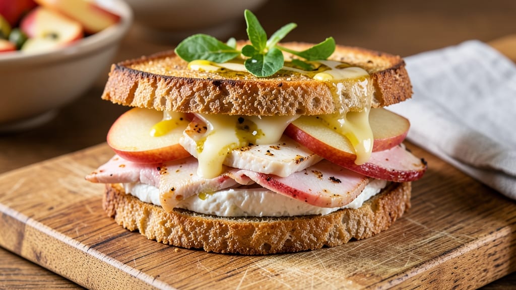 Chicken Apple Brie Sandwich Recipe: Melty Cheese and Sweet Tart Crunch in 10 Minutes