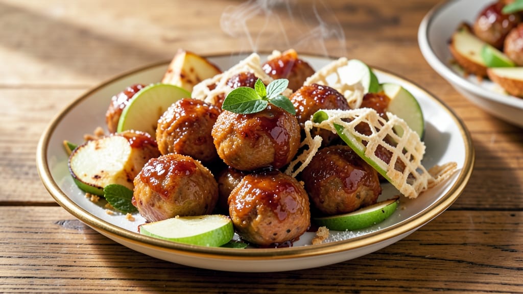 Top Chews Chicken & Apple Recipe Sausage Bites: Crispy-Crusted Bites with Sweet Tart Contrast