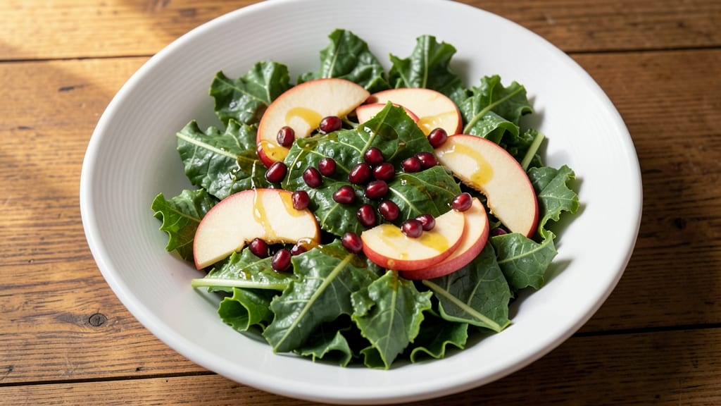 Kale, Apple, and Pomegranate Salad Recipe: Crunchy Sweet-Tart Bite in 15 Minutes