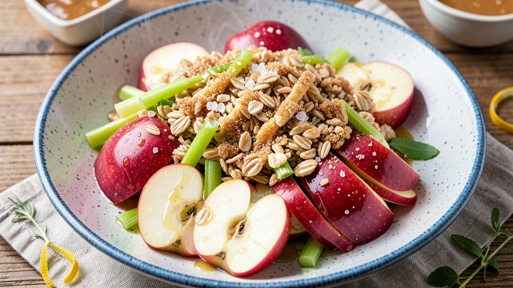 Apple Crisp Salad Recipe: Warm Streusel-Topped Apple and Celery Crunch Delight