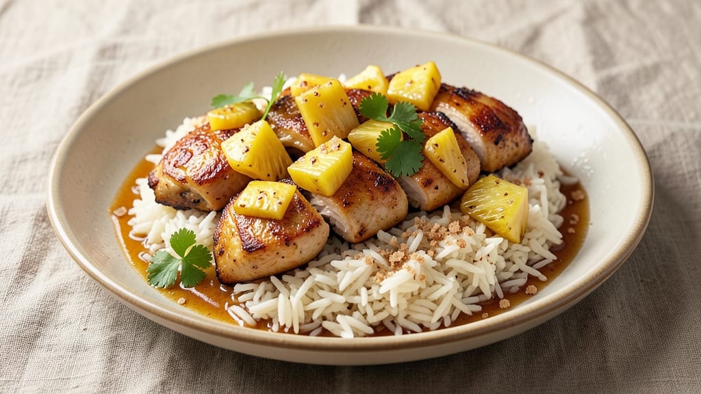 Pineapple Chicken and Rice Crockpot Recipe: Sweet-Tart Glaze That Melts Tender Meat