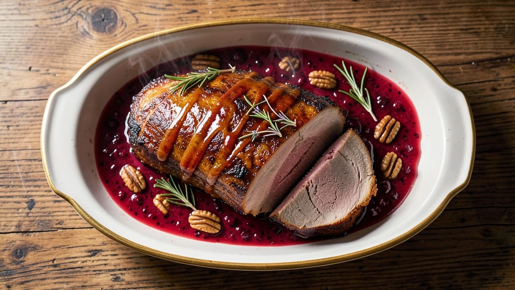 Cranberry Dijon Pork Loin Roast With Apple Cider Glaze Recipe: Braised Until Juicy With Spiced Glaze