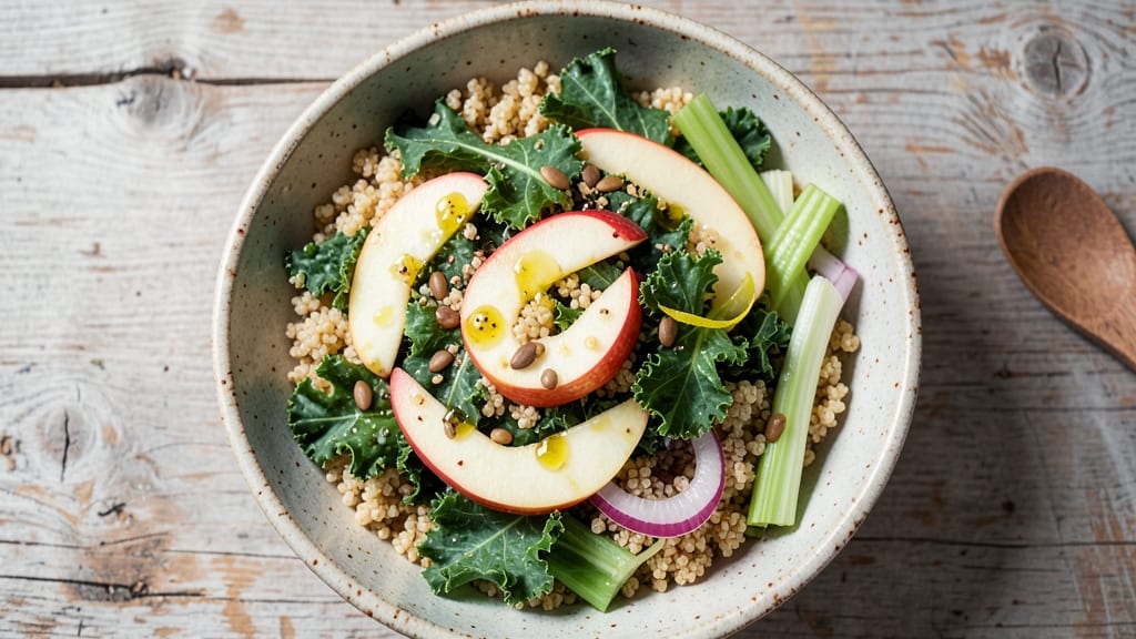 Kale Apple Quinoa Salad Recipe: Crunchy Celery-Kissed Brightness in 20 Minutes