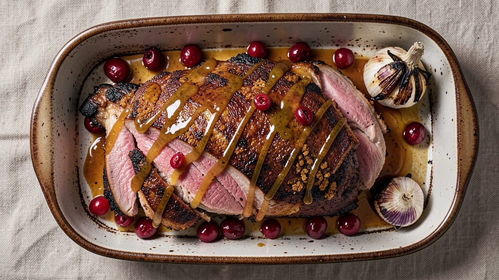 Cranberry Dijon Pork Roast With Apple Cider Glaze Recipe: Slow-Braised Richness With Celery Crunch