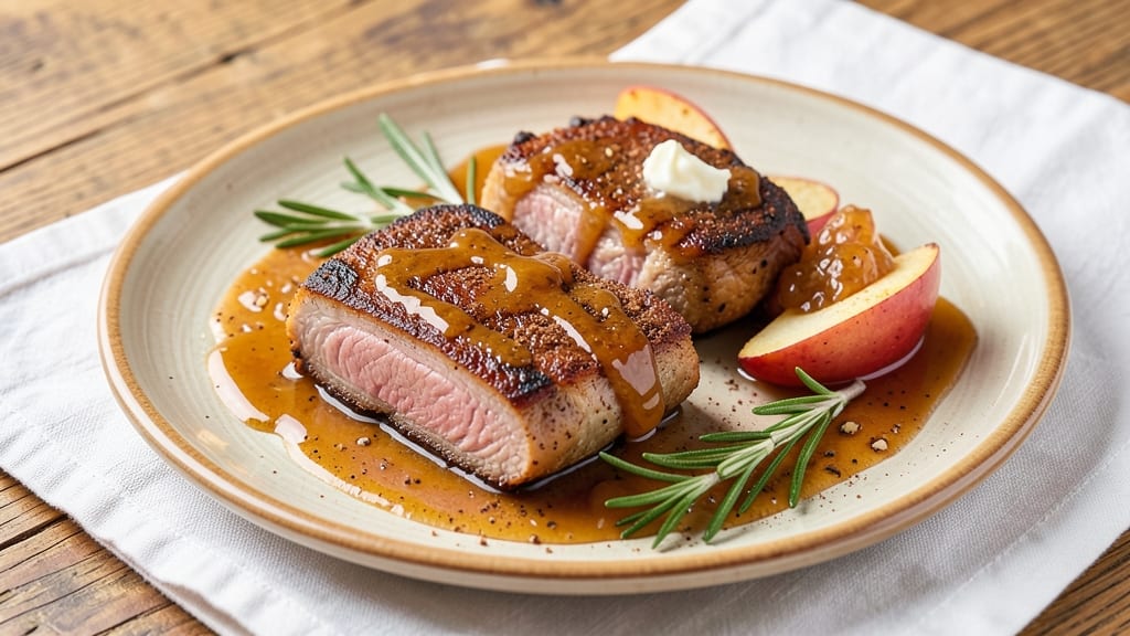 Caramel Apple Pork Chops Recipe: Apple-Caramelized Crust and Juicy Meat