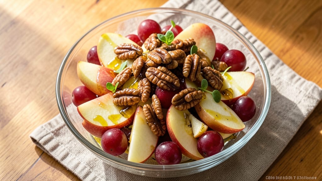 Apple Grape Walnut Salad Recipe: Crispy Nut and Sweet Tart Balance