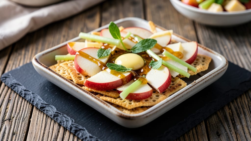 Triscuit Apple Cheese Recipe: Crispy Apple-Cheddar Bites with Celery Crunch