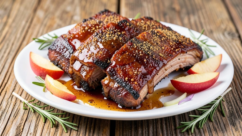 Candy Apple Glazed Ribs Recipe: Sticky-Sweet Caramelized Crunch With Celery Pepper Bite