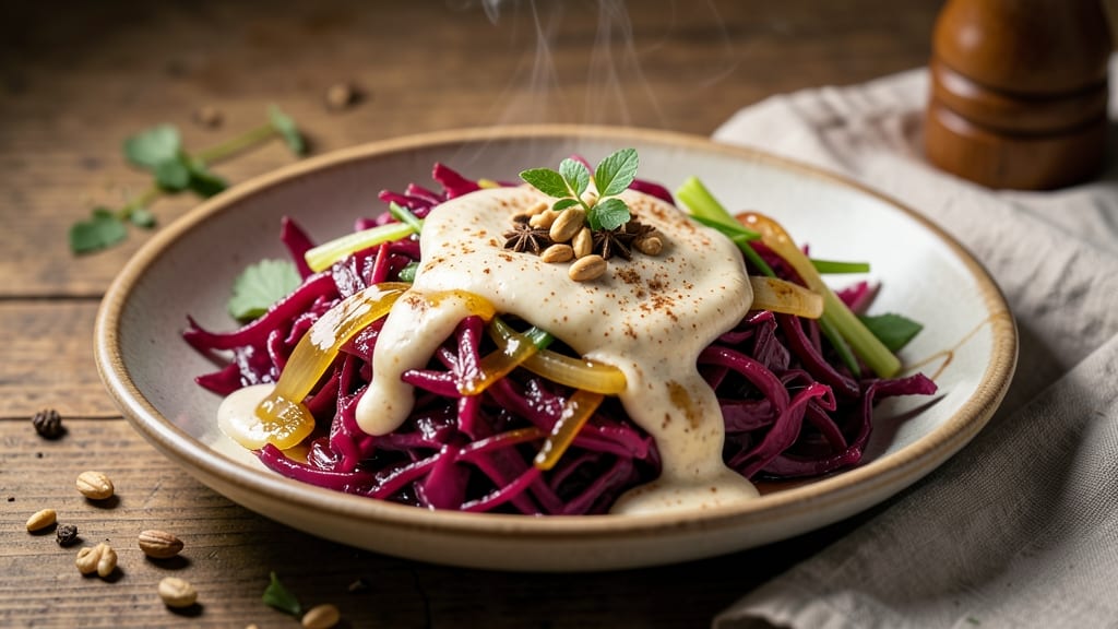 Red Cabbage and Apple Sauce Recipe: Sweet-Tart Balance with Celery Crunch Contrast