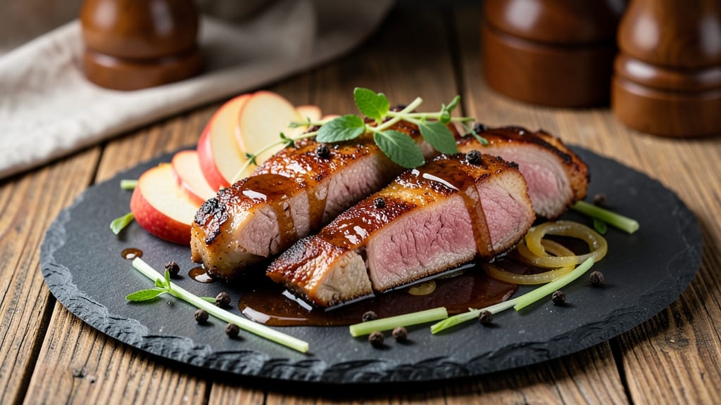 Pork Chops Apple Maple Syrup Recipe: Caramelized Gloss With Celery Pepper Bite