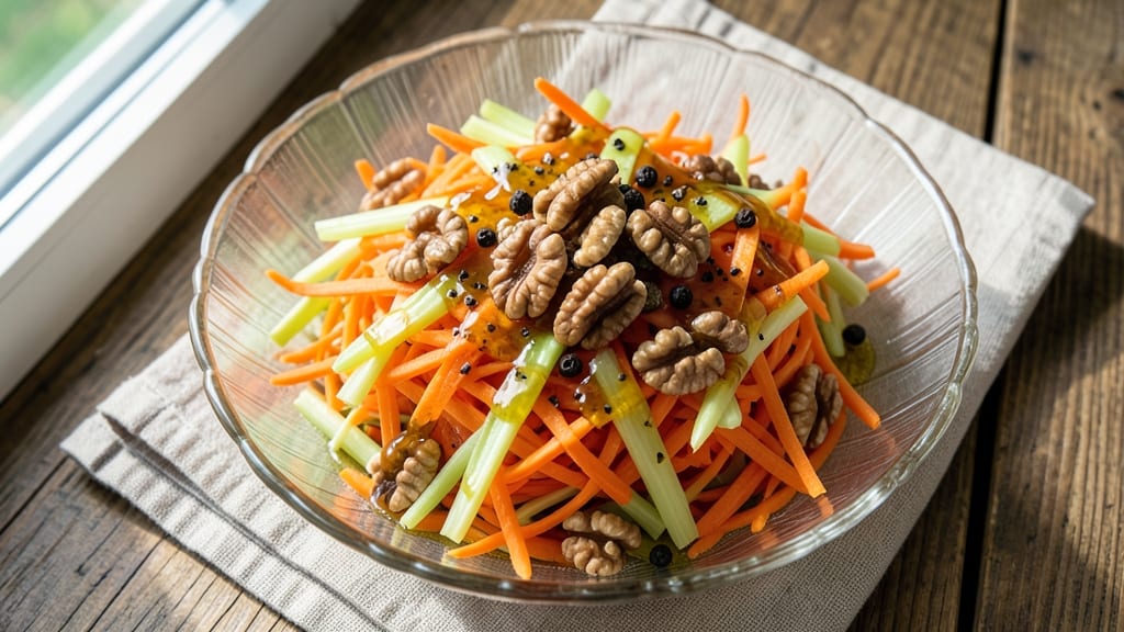 Carrot Salad Recipe With Apple Cider Vinegar: Celery-Pepper Crunch Meets Bright Vinegar Zing