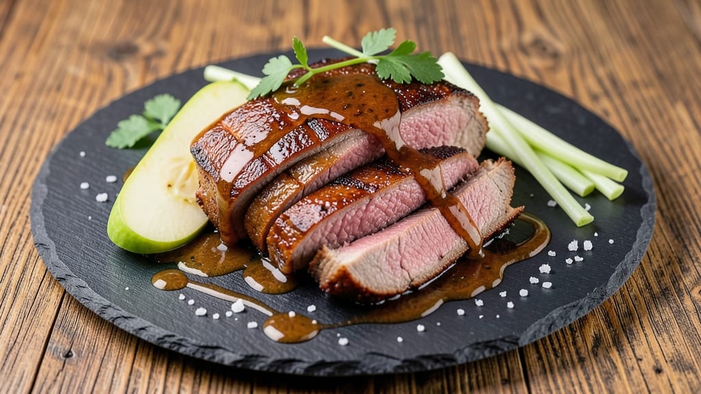 Apple Bourbon Pork Loin Recipe: Deep Caramelized Glaze with Spiced Celery Crunch