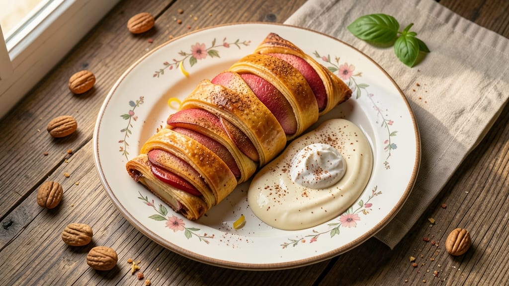 German Apple Strudel Recipe With Vanilla Sauce: Flaky Layers and Vanilla-Drizzled Warmth
