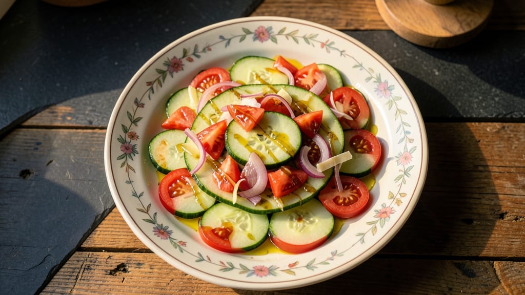 Cucumber Tomato Onion Apple Cider Vinegar Salad Recipe: Bright Crunch with Tangy Zest