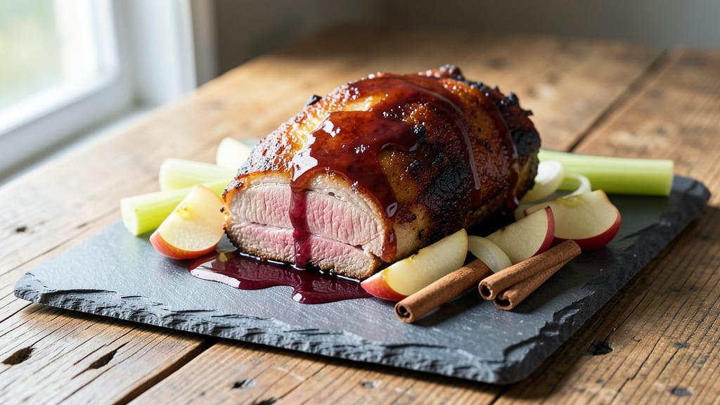 Sweet Apple Pork Roast Recipe: Spiced Braise With Celery Crunch Contrast
