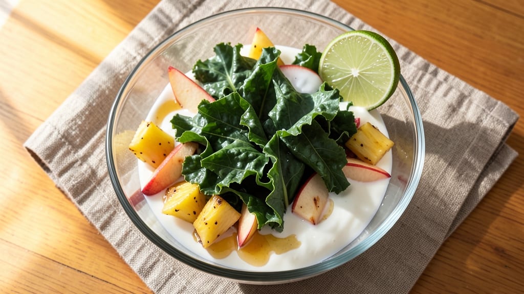 Apple Kale Salad Tropical Smoothie Recipe: Bright Green Boost With Pineapple Zing