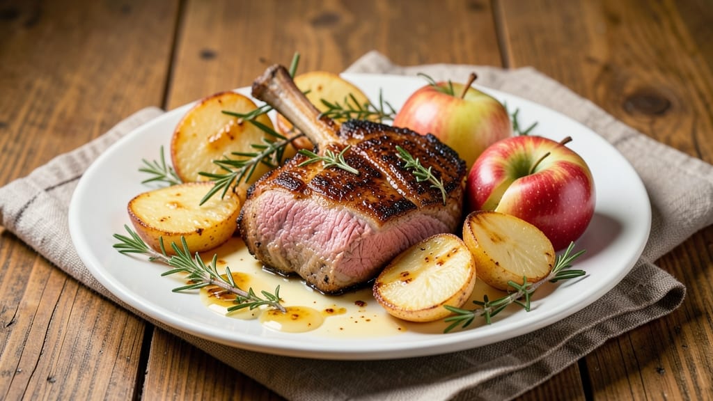 Pork Chop Apple Potato Recipe: Herb-Crusted Crunch and Caramelized Sweetness