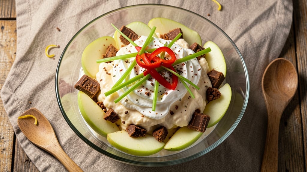 Twix Apple Fluff Salad Recipe: Celery-Pepper Crunch Meets Chocolatey Caramel Twix Bites