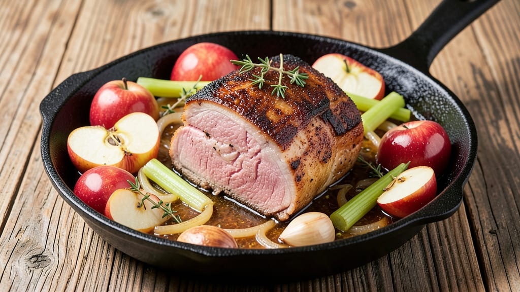 Pork And Apple Oven Recipe: Slow-Braised Spice and Celery Crunch Fusion