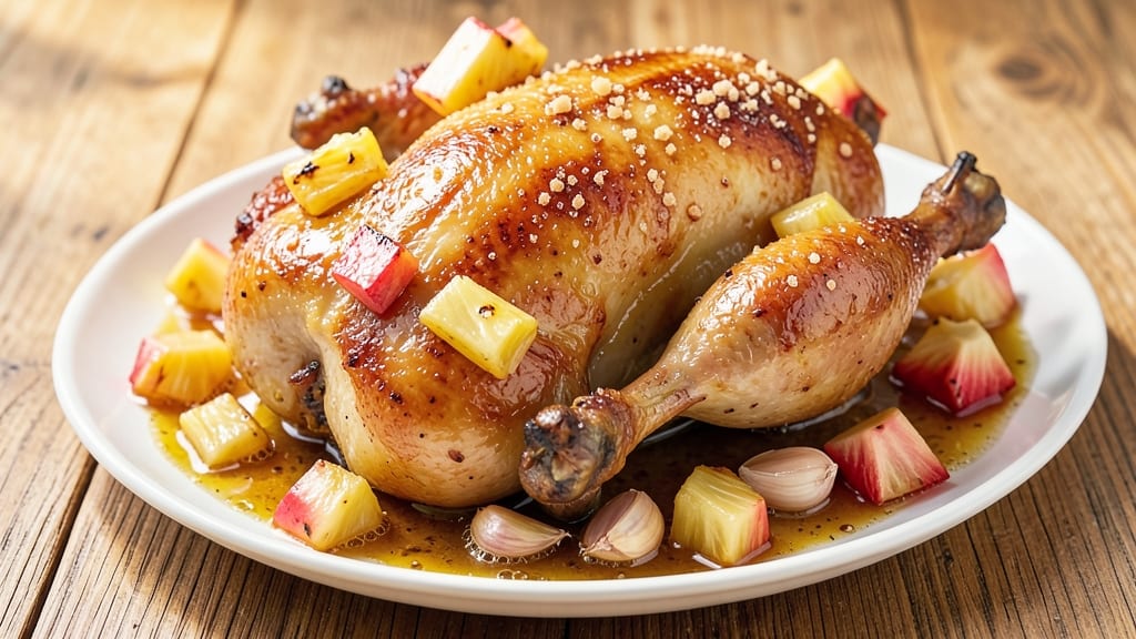 Baked Pineapple Whole Chicken Recipe: Caramelized Glaze and Crispy Skin Magic