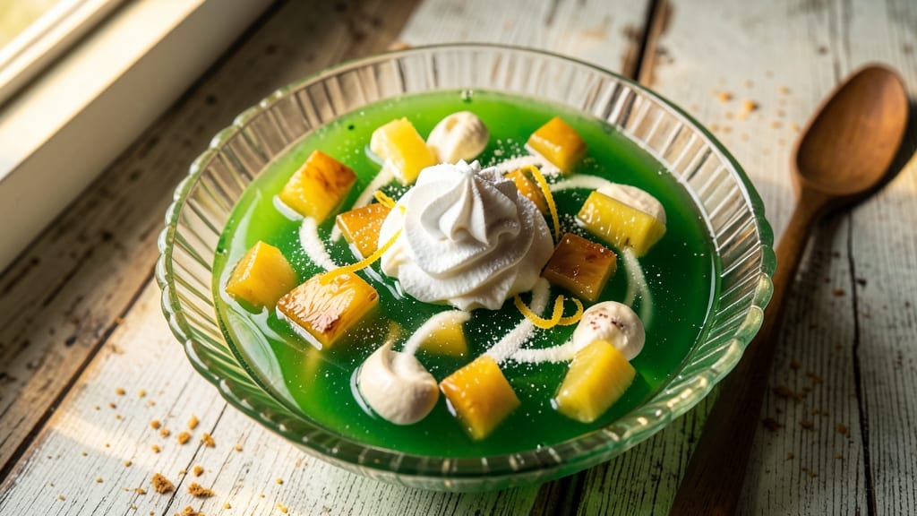 Green Jello Salad With Cream Cheese And Pineapple Recipe: Vintage Party Bites With Creamy Pineapple Twist